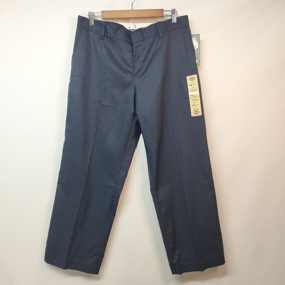 Dickies Pants - Dickies Women's Flat Navy Blue Cargo Work Pants Size 14P NWT